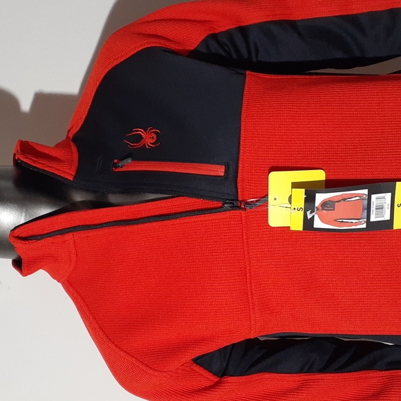 NWT Spyder Gait Half Zip Jacket - Small - Red/Black - Picture 2 of 8
